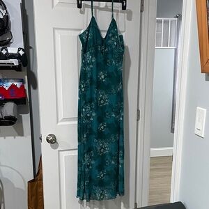 Teal Floral Maxi Dress